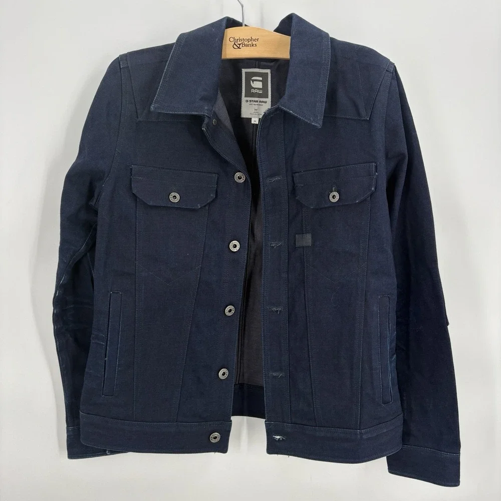 G-Star Raw Men's 3D Raw Denim Kir Arc 3D Slim Fit Denim Jacket Size Medium NWOT